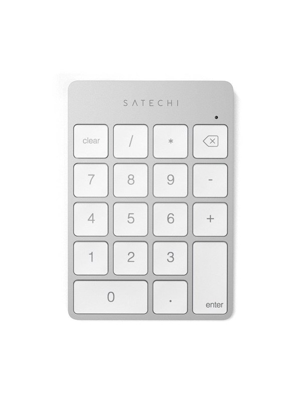Satechi Slim Wireless Keypad - Compact Bluetooth Keyboard with Long-Lasting Battery and Aluminum Finish - Numeroryhmän - Hopea