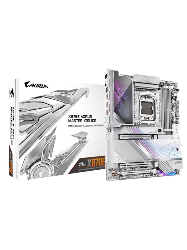 GIGABYTE X870E AORUS MASTER X3D ICE Emolevy - AMD X870E - AMD AM5 - DDR5 RAM - ATX