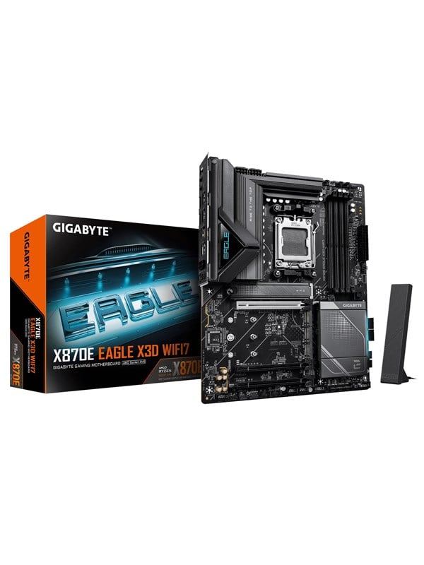 GIGABYTE X870E EAGLE X3D WIFI7 Emolevy - AMD X870E - AMD AM5 - DDR5 RAM - ATX