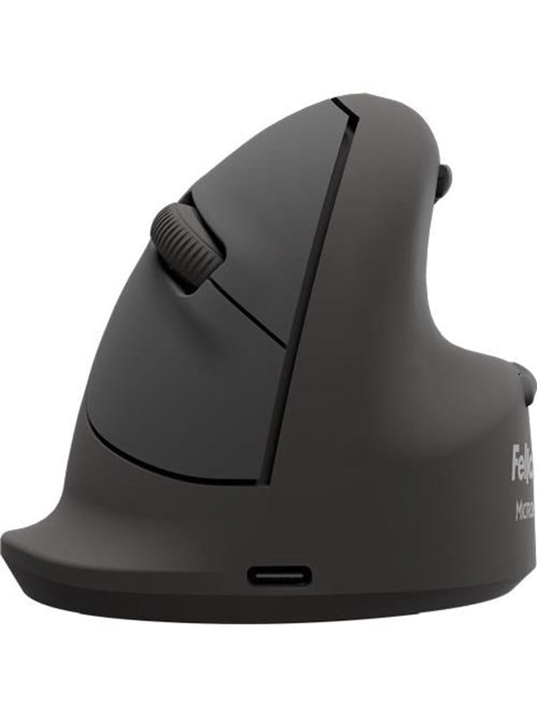 Fellowes Ergonomic Mouse Large Left - Hiiri - Optinen - 5 painiketta - Musta