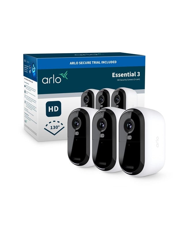 Arlo Essential 3 HD -valvontakamera (3 kameraa)