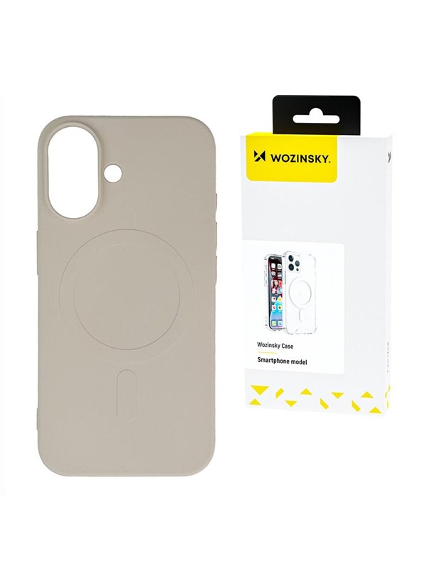 Wozinsky Silicone Case Compatible with MagSafe for Samsung Galaxy S24 FE - Beige