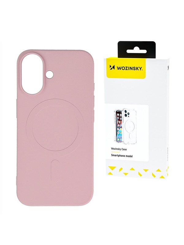 Wozinsky Silicone Case Compatible with MagSafe for Samsung Galaxy S24 FE - Pink
