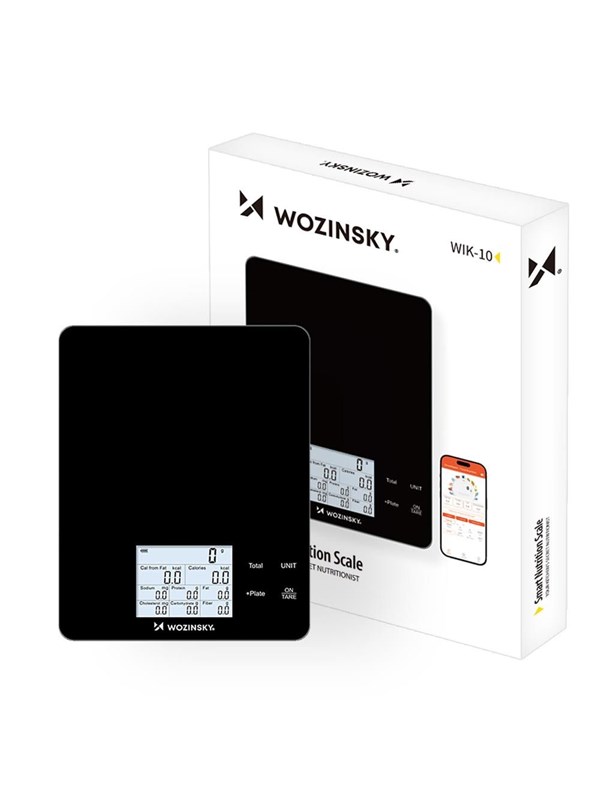 Wozinsky Keittiövaaka WIK-10 Smart Kitchen Scale with Bluetooth Digital Display App - Black
