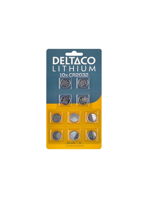 Deltaco battery - 10 x CR2032 - Li