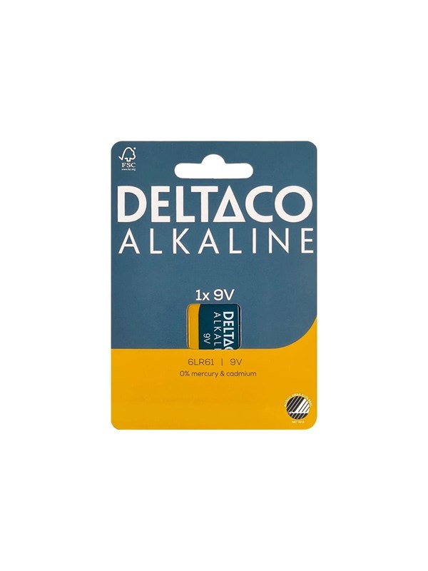 Deltaco battery x 6LR61 - Alkaline