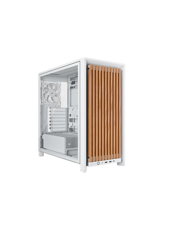 Corsair FRAME 4000D Wood RS (White & Oak) - Kotelot - Miditower - Valkoinen