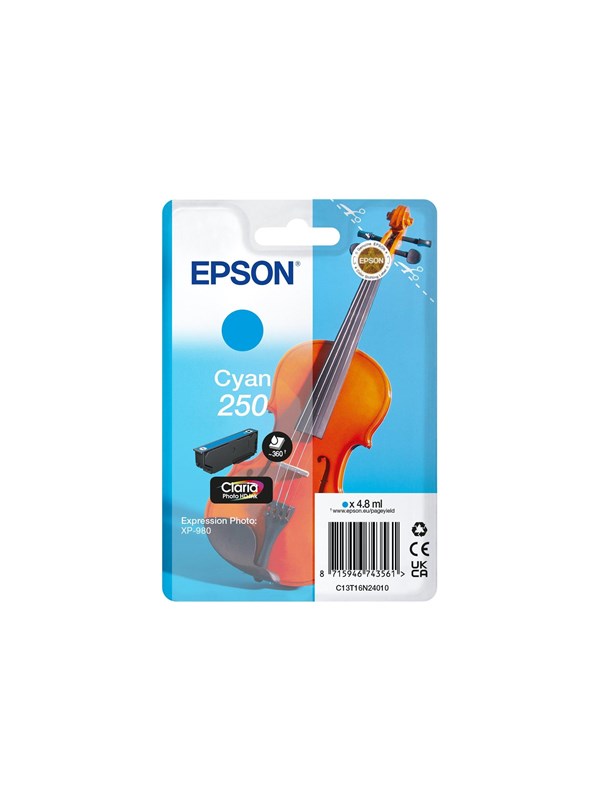 Epson 250 - cyan - original - ink cartridge