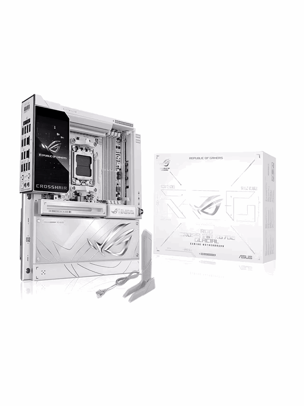 ASUS ROG CROSSHAIR X870E GLACIAL Emolevy - AMD X870E - AMD AM5 - DDR5 RAM - Extended ATX