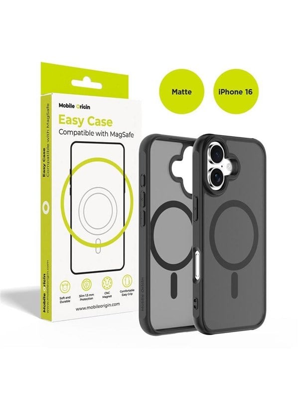 Mobile Origin Hybrid MagSafe Case - matte black - iPhone 16