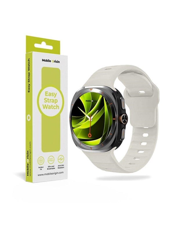 Mobile Origin Easy Strap Silicone Galaxy Watch Ultra 47mm Starlight