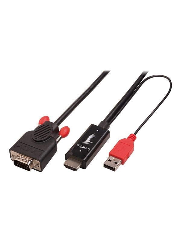 Lindy video cable - HDMI / VGA / USB - 3 m