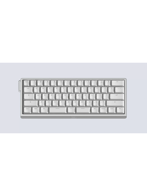 Wooting 60HE v2 - US-ANSI - Split - Aluminum - Pelinäppäimistö - ilman numpadia - Englanti (US) - Hopea