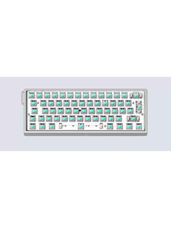 Wooting 60HE v2 - ISO - Non-Split - Aluminum - Pelinäppäimistö - ilman numpadia - ISO - Hopea