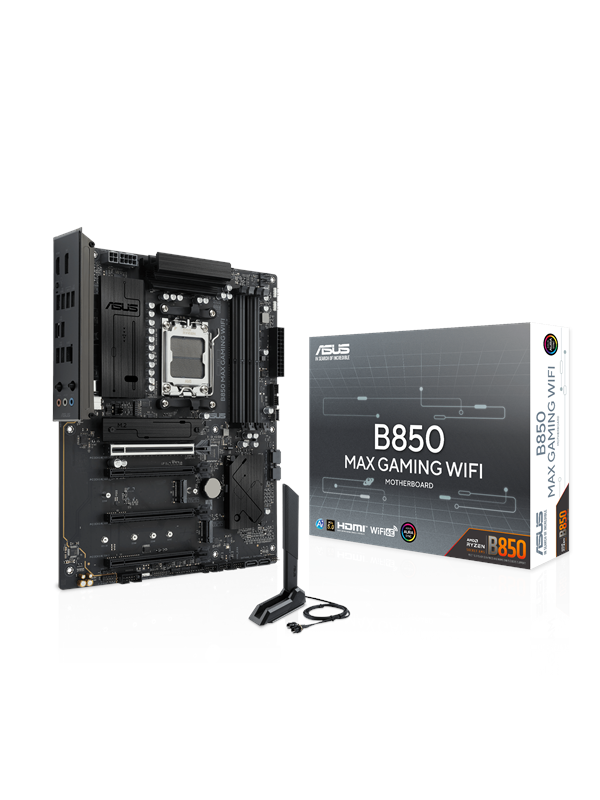 ASUS B850 MAX GAMING WIFI Emolevy - AMD B850 - AMD AM5 - DDR5 RAM - ATX