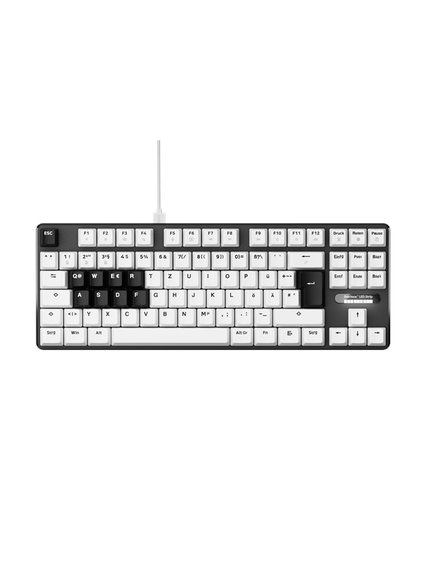 Pulsar PCMK 3 HE TKL - Pelinäppäimistö - ilman numpadia - Pohjoismainen - Valkoinen