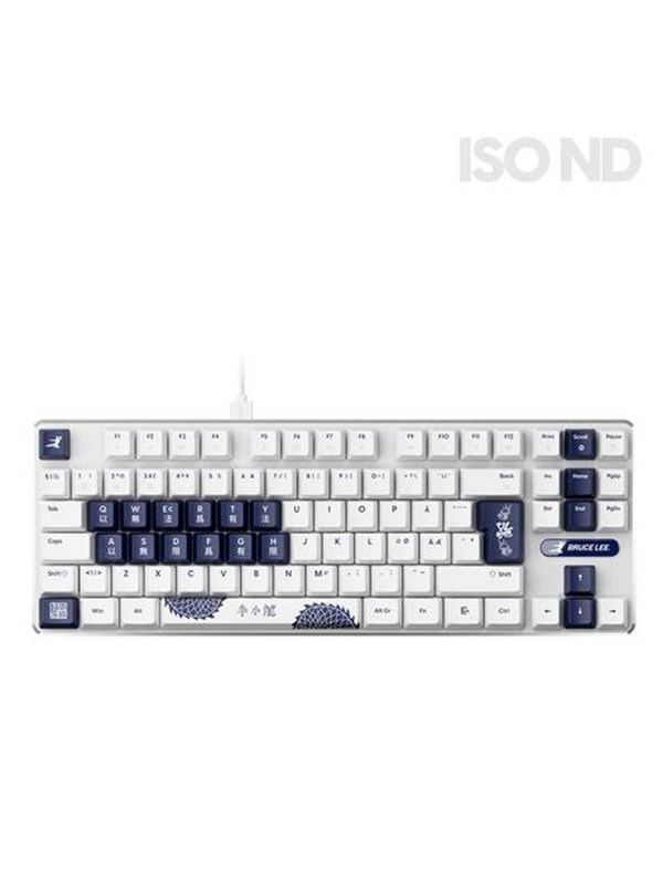 Pulsar PCMK 3 HE TKL (Bruce Lee 85th edition) - Pelinäppäimistö - ilman numpadia - Pohjoismainen - Valkoinen