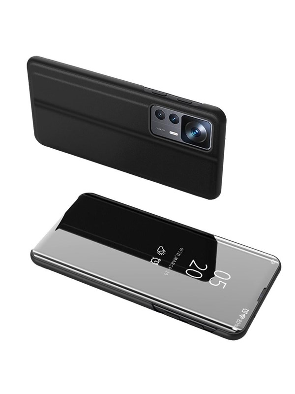 Hurtel Clear View Case for Xiaomi 12T Pro / Xiaomi 12T Flip Cover Black