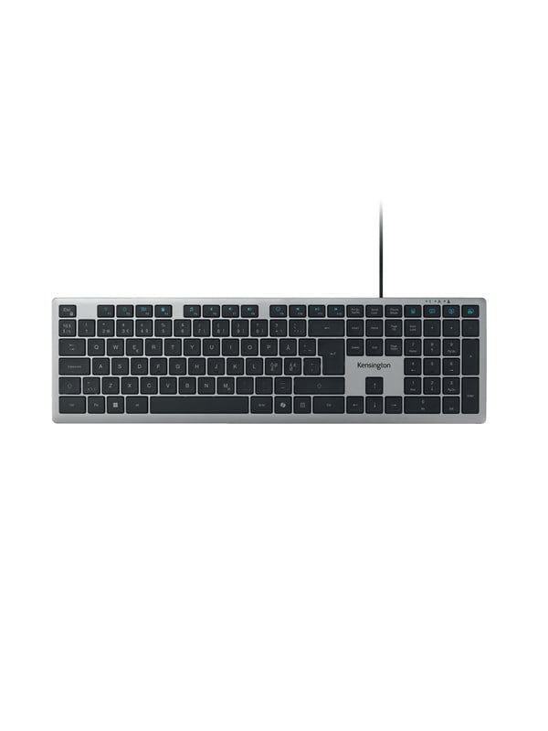 Kensington KB515 EQ USB-C/USB-A Langallinen Näppäimistö - Näppäimistö - Pohjoismainen - Harmaa