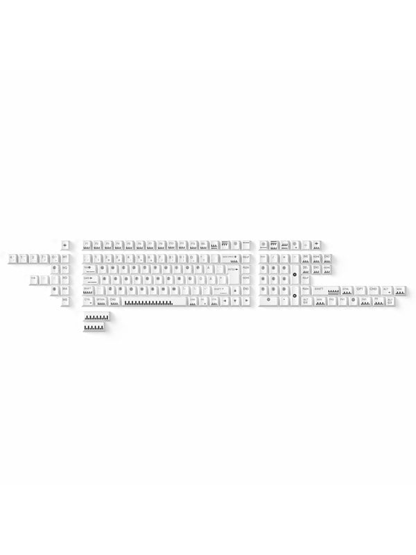Keychron PBT Full Keycap Set Classic Piano - Näppäimistöhatut - Pohjoismainen - Valkoinen