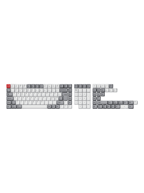 Keychron PBT Full Keycap Set Retro - Näppäimistöhatut - Pohjoismainen - Valkoinen