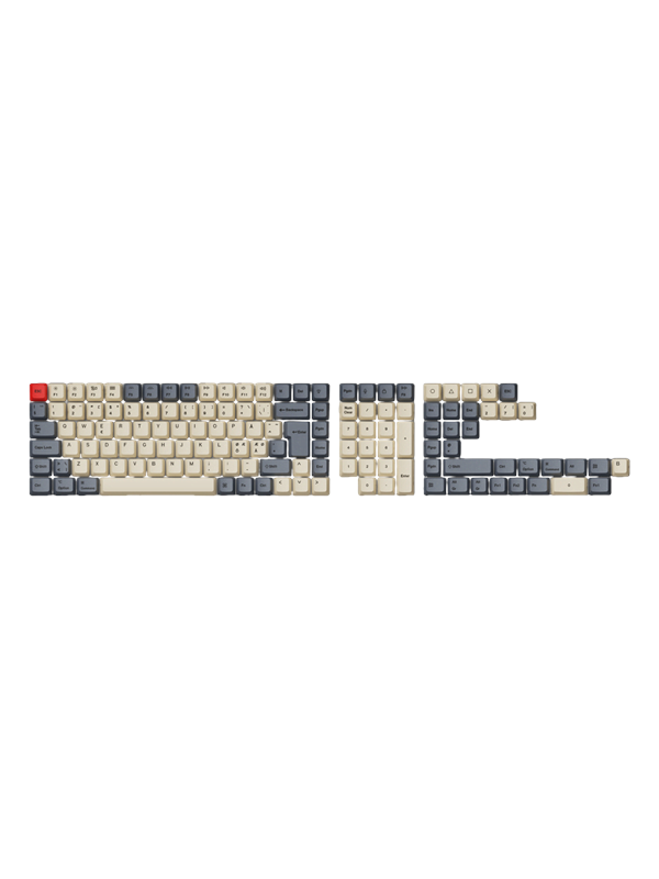 Keychron PBT Full Keycap Set Carbon Vibe - Näppäimistöhatut - Pohjoismainen - Beige