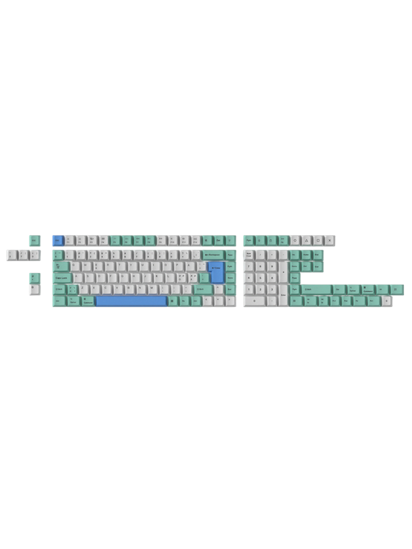 Keychron PBT Full Keycap Set Iceberg - Näppäimistöhatut - Pohjoismainen - Valkoinen