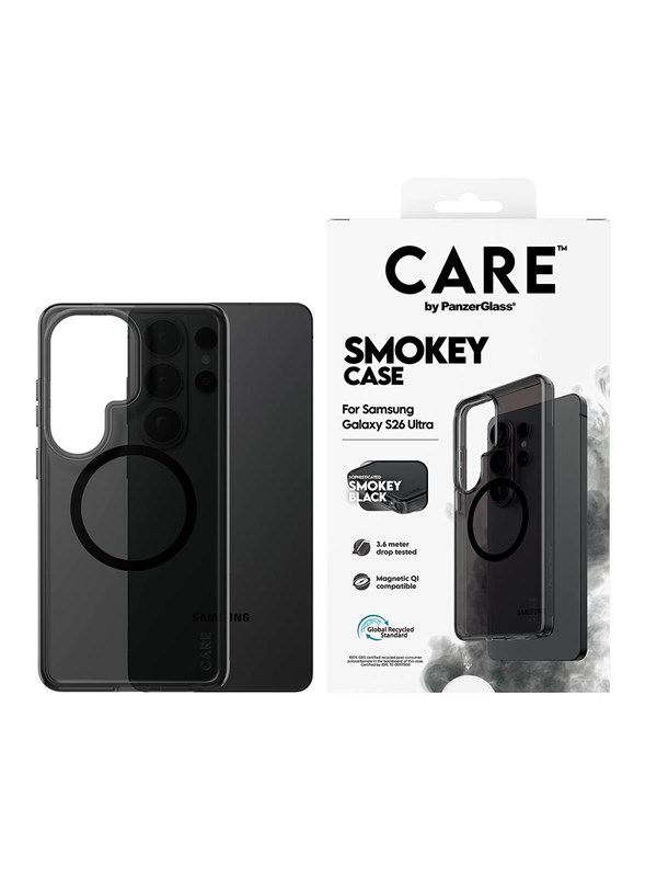 CARE by PanzerGlass Urban Explorer Case Smokey w. Black Qi Samsung Galaxy S26 Ultra