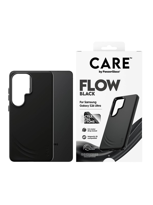 CARE by PanzerGlass Flow Case Black w. Qi Samsung Galaxy S26 Ultra