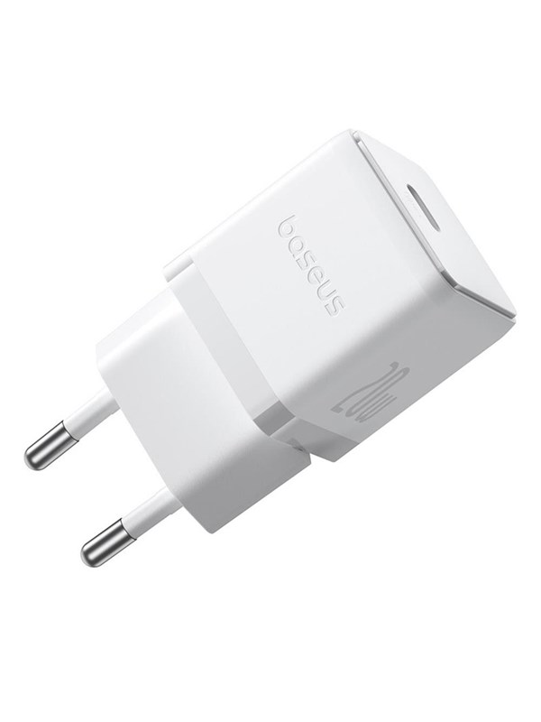 Baseus Palm 1C 20W Wall Charger (with Mini White USB-C 60W (20V/3A) 1m Cable) - White