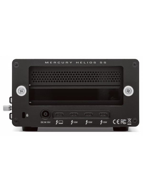OWC Mercury Helios 5S Thunderbolt 5 (80Gb/s) PCIe - Ulkoiset kovalevyt - musta