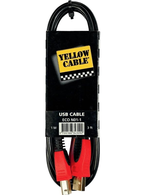 Yellow Cable N01-1 - USB a/b -kaapeli 1m.