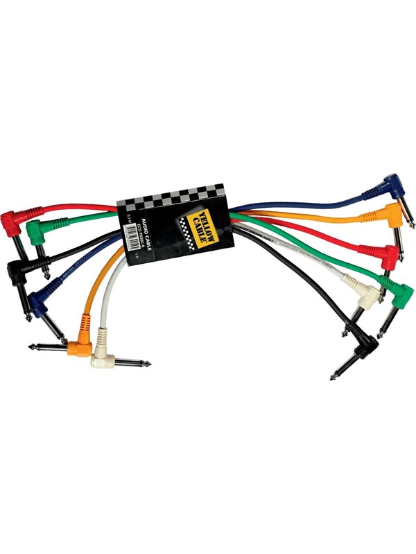 Yellow Cable P030C-6 - 6 x 1/4" kulma-Jack/kulma-Jack patch-kaapeli 30cm.