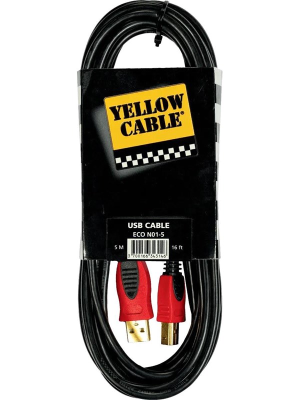Yellow Cable N01-5 - USB a/b -kaapeli 5m.