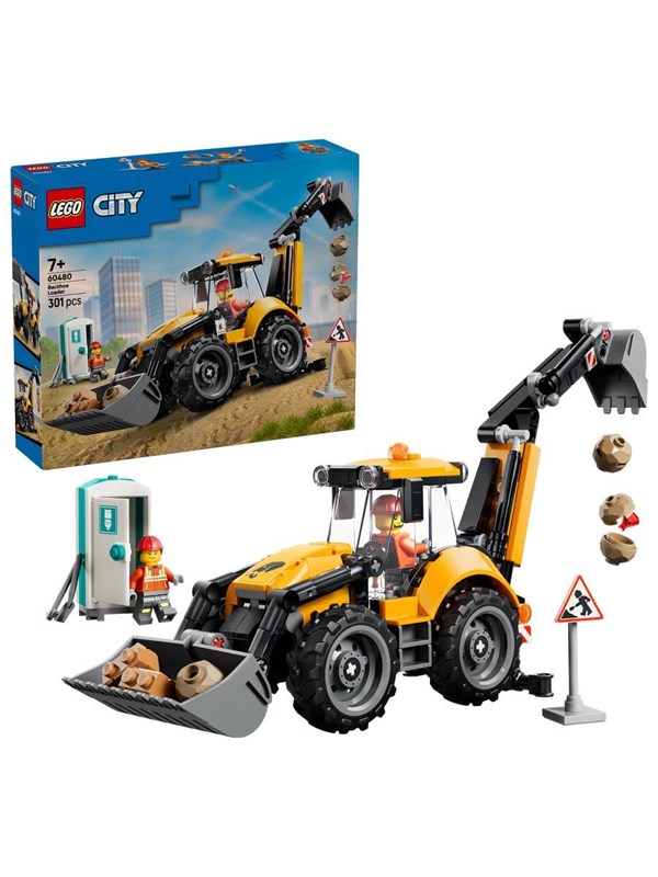 LEGO City 60480 Keltainen traktorikaivuri