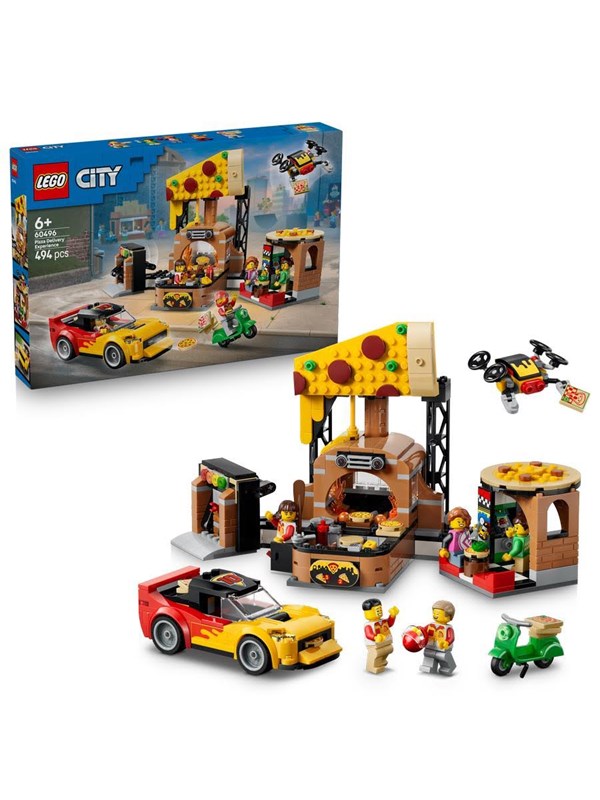 LEGO City 60496 Pizzaravintola ja toimituskulkuneuvot