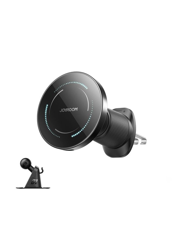 Joyroom JR-ZS502 MagSafe Compatible Car Holder with Wireless Charger for Air Vent/Dashboard - Black