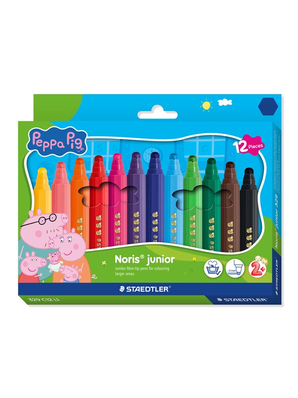 Staedtler Peppa Pig felt‑tip pens 12 assorted