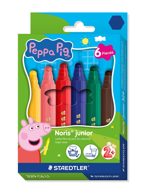Staedtler Peppa Pig felt‑tip pens 6 assorted