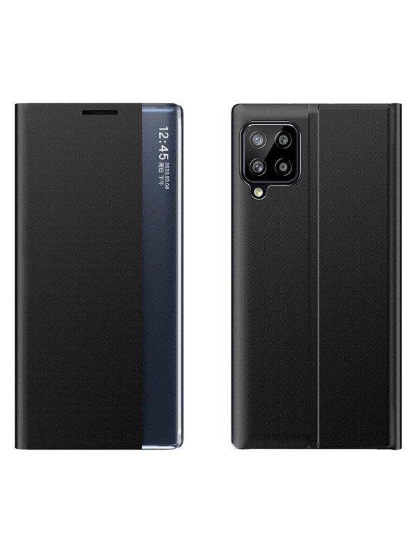 Hurtel Sleep Case Bookcase Type Case with Smart Window for Samsung Galaxy A22 4G Black
