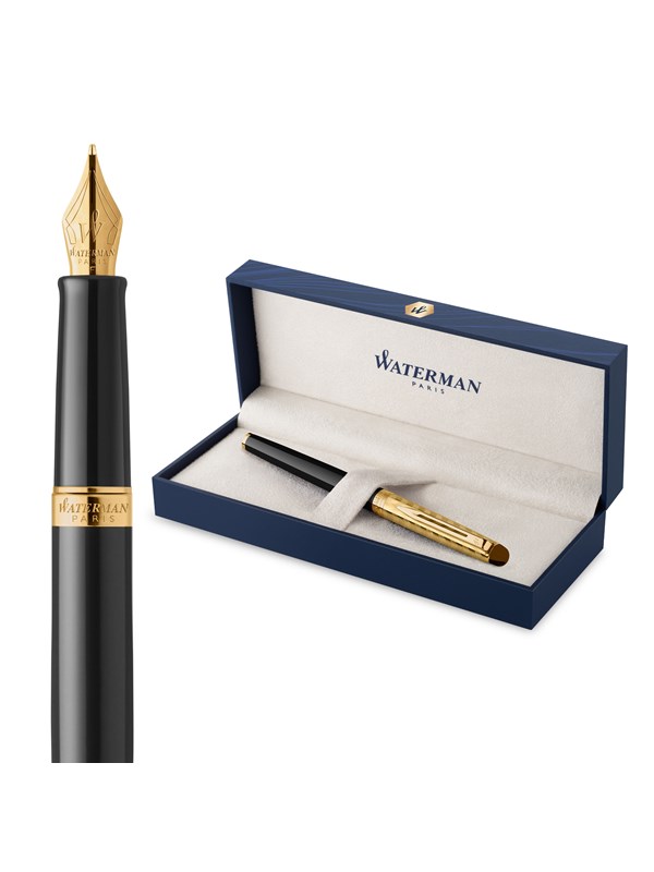 Waterman Hémisphère "The Opera Collection" Black & Gold G.T. Fountain pen M Blue ink