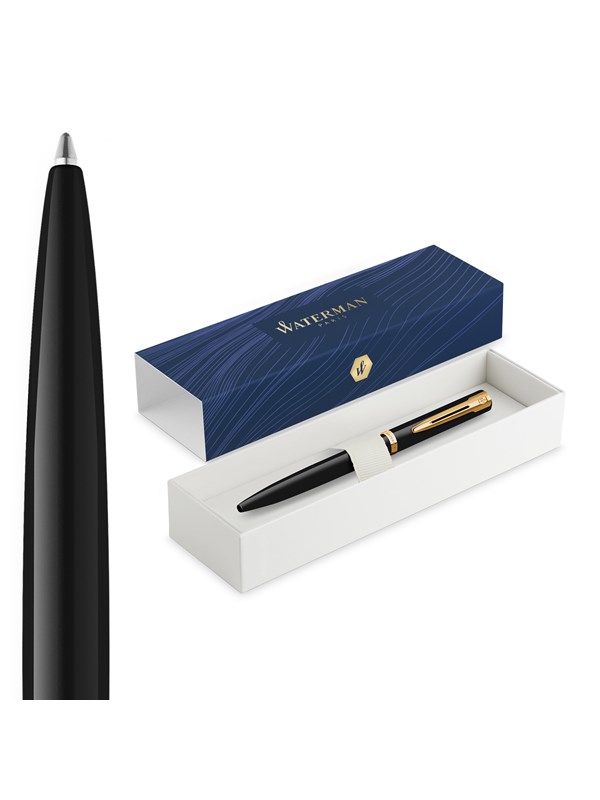 Waterman Impression Black Lacquer G.T. Ballpen M Blue ink