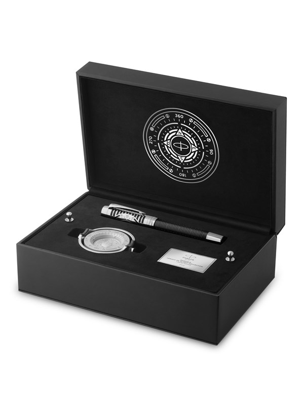 Parker Duofold Legacy of Flight Collection C.T. Fountain pen F 18K Gold nib Black ink + Convertor