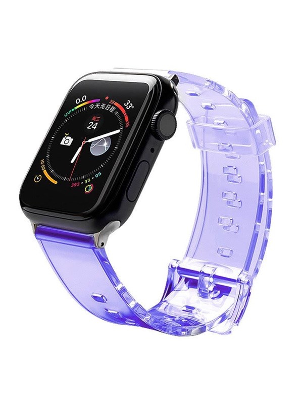 Hurtel Silicone Strap Bracelet Bracelet Strap Light for Apple Watch 38 / 40 mm - Purple