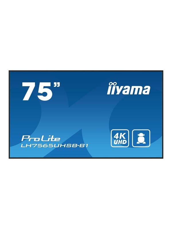 iiyama ProLite LH7565UHSB-B1 75" Class (74.5" viewable) LED-backlit LCD display - 4K - for digital signage