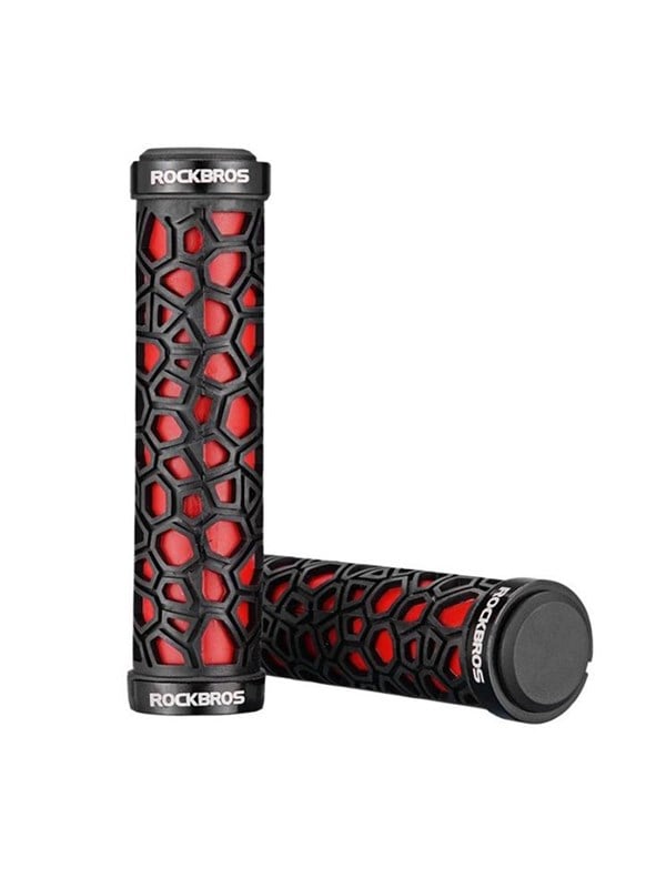 Rockbros 2017-14ARD bicycle grips - black and red