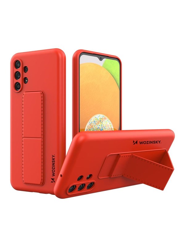 Wozinsky Kickstand Case Silicone Case with Stand Case for Samsung Galaxy A13 5G Red