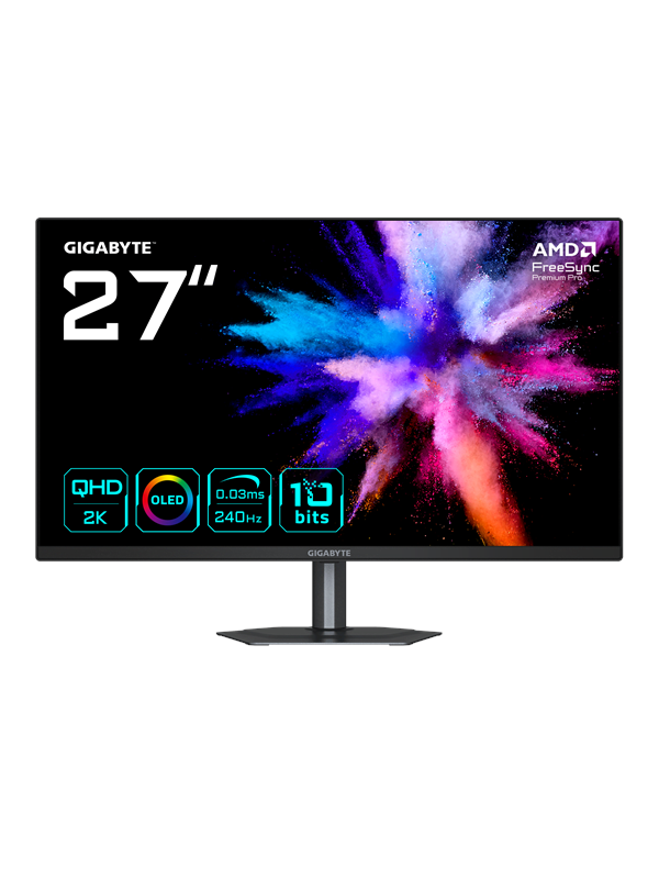 27" GIGABYTE GO27Q24 - 2560x1440 (QHD) - 240Hz - OLED - 15W USB-C