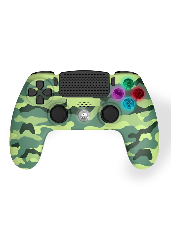 Freaks And Geeks Groen Camo Draadloze Controller - LED - 3.5 mm Jack (PS4) - Wireless Controller - Sony PlayStation 4
