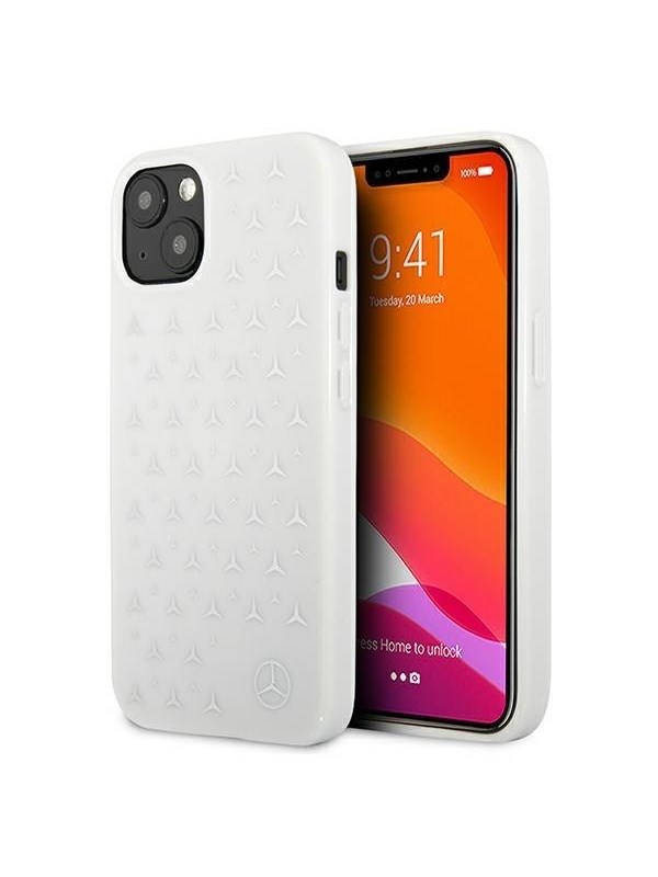 Mercedes Silver Stars Pattern Case for iPhone 13 mini - White
